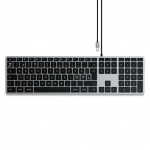 Satechi W3 USB-C klaviatuur Taustavalgusega juhtmega USB-C klaviatuur numbrilise klaviatuuriga Maci ja iOS-seadmete jaoks, Nordic layout