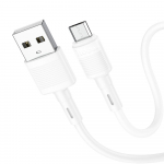 USB kaabel Hoco 2,4A A-pistikust Micro USB-pistikusse, 1 m, valge