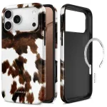 Tech-Protect Lamano MagSafe-kinnitusel korpus iPhone 18 Pro Max / 17 Pro jaoks - pruun ja valge