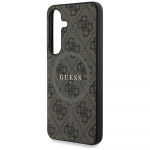 GUESS mbris SAMSUNG S25 GUHMS25SG4GFRW (Magnet PU 4G Ring Classic Logo) pruun