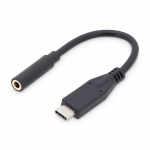 Digitus USB Type-C helivimendi kaabel, Type-C 3.5mm T/N, 0.2m, helisisend/vljund, versioon 3.1 | AK-300321-002-S | Type-C | 3.5mm