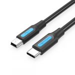 Vention USB 2.0 C-tpi mees Mini-B-tpi mehese kaabel 2A, 1 m, must