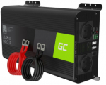 GREEN CELL Strvas prveidotjs Car Power Inverter Converter 12V to 230V 1000W/ 2000W Pure sine