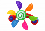 LEAN Toys Rotating Bath Toy Colorful Bowls Two Spoons