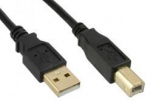 MicroConnect USB2.0 A-B 3m M-M Goldplated Black