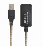 Gembird USB A/USB A mees/naise 10m USB kaabel USB 2.0 must