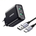 UGREEN 10216 Kiire laadija 18W Must