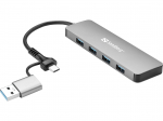 Sandberg 136-63 USB-C/A 4xUSB 3.0 keskus