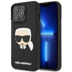 Karl Lagerfeld KLHCP14LKH3DBK iPhone 14 Pro 6,1" tarny/must karekotus 3D kummidest Karl`s Head