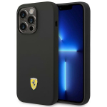 FERRARI FEHCP14XSIBBK iPhone 14 Pro Max 6,7" must karbikataluk Silikoon Metallist Logo