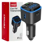 Amio Auto FM-transmitter 1USB-A 2USB-C 12V 24V -04651