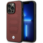 BMW Etui BMHMP14X22RPSR iPhone 14 Pro Max 6,7" burgundy/burgundia nahast istmete muster MagSafe