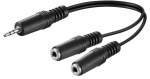 Goobay 3,5 mm isane kuni 2 x 3,5 mm mono naiskaabel, 0,2 m (50465)