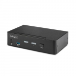 StarTech.com 2-Port DisplayPort KVM Switch, 8K 60Hz / 4K 144Hz, Single Display, DP 1.4, 2x USB 3.0 Ports, 4x USB 2.0 HID Ports, Push-Button AND amp; Hotkey Switching, TAA Compliant - OS Independent, Metal Housing