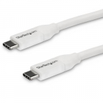StarTech.com USB-C to USB-C kabeliga 5A PD - M/M - Valge - 4 m (13 ft) - USB 2.0 - USB-IF sertifitseeritud