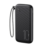 USAMS Powerbank PB56 10000mAh 2xUSB / USB-C / MicroUSB kiirlaadimine must/must 10KCD15001 (US-CD150)
