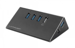 LC-POWER USB-Hub 3x USB 3.0 + 1xLadefunktsioon LC-HUB-ALU-2B-4