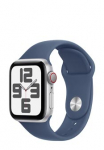 APPLE SE GPS + Cellular Silver Aluminium, Denim Sport Band M/L, MXGG3QF/A, 40mm