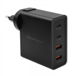 Qoltec 52383 GaN POWER PRO Charger 2xUSB C, 2xUSB, 130W, Black