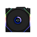 Lian Li UNI FAN TL-LCD Wireless Reverse 140 ventilaator, must (G99.14RTLLCD1W1B.00)