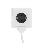 Tellur Power Cube Extended, 4 vljundiga toitega laadepiirang + 2xUSB port, 1,5m valge kaabel