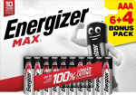Energizer Battery LR03/10 Max AAA 6+4