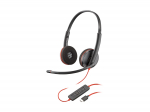 HEWLETT-PACKARD HP Poly Blackwire 3220 juhtmega krvaklapid Must