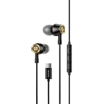 USAMS Stereokrvaklapid EP-43 metallist USB-C must/must HSEP4301