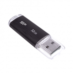 SILICON POWER USB-stiik 32GB USB2.0 U02 Plastik Must