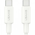USAMS Kabel U90 60W USB-C do USB-C valge