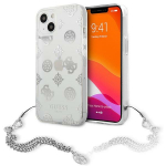 GUESS GUHCP13SKSPESI iPhone 13 mini 5,4" srebrny/silver hardcase Peony Chain kollektsioon