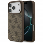 GUESS Telefonikott 4G Classic iPhone'ile 17 Pro, pruun