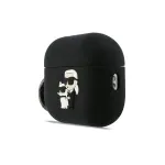 Karl Lagerfeld 3D Logo NFT Karl ja Choupette silikoonkorpus AirPods Pro 3 jaoks, must