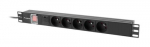 LANBERG text: 19" rack PDU 1U 10A 5x PL 2m must 5x C14Estonian: