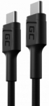 GREEN CELL USB Type-C mees - USB Type-C mees kiirega laadimisega 30cm Must