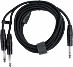 Fuj:tech 6,3 mm TRS uros 2 x 6,3 mm TS uros Y-adapterikaapeli, 3 m (6,3 mm TRS - 2 x 6,3 mm TS, 3 m)