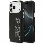 Karl Lagerfeld Etui FW Grained Signature Logo iPhone 17 Pro Max mustEstonian: