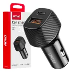 Amio -04282 auto laadija | 20W | PD, QC | USB-A, USB-C