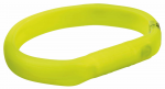 Reflective dog collar - Trixie Flash light band USB, L-XL: 70 cm|17 mm, green