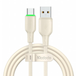 Mcdodo USB-USB-C-kaabel CA-4750 LED-valgustusega 1,2 m (bee)