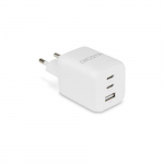 DICOTA Kompaktne 3-pordne GaN seinaadapter (65W) EU valge