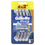 Gillette Sinine3 Komfort (6 + 2 tkki)