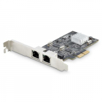 StarTech.com 2-port 2,5 Gbps NBASE-T PCIe vrgukaart, Intel I225-V, kaheportne arvutivrgukaart, mitte-Gigabit NIC, PCI Express serveri LAN kaart, arvutitla Ethernet seadistus