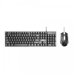 ART set wire keyboard USB A QWERTY with light + wire mouse USB A with light AK-50 black