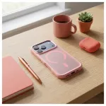 Case for iPhone 17 Pro Max / 18 Pro Max Forcell F-Protect Smoke Hybrid Premium compatible with MagSafe pink