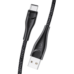 USAMS U41 USB-C 1m 2A must/must punutud kaabel SJ392USB01 (US-SJ392) Kiirlaadimine