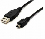 Sharkoon USB 2.0 A-B mini kaabel, must, 1,0 m