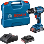 BOSCH GSB 18V-45 2x 2.0Ah, GAL 18V-20, L-karp