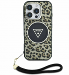 GUESS HC IML Leopard Kolmnurk Trossrihm Kate Apple iPhone 16 Pro jaoks