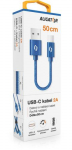 ALIGATOR DATKP40 USB kaabel 0,5 m USB 3.2 Gen 1 (3.1 Gen 1) USB A USB C sinine